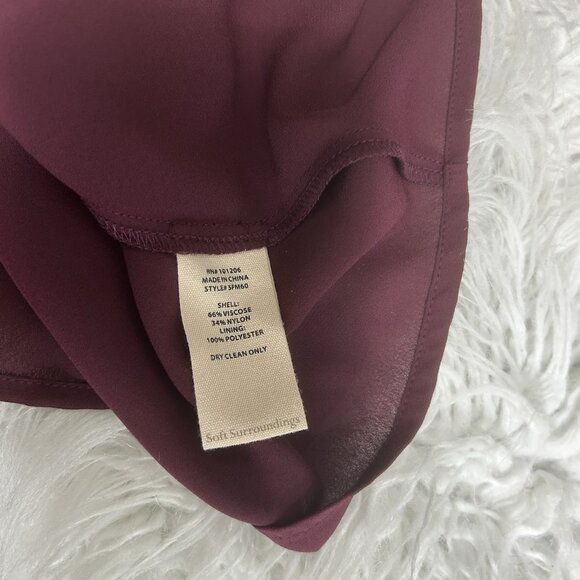 Soft Surroundings 1X Floreat Blouse Shirt Purple Floral Velvet Burnout Button Up - Picture 10 of 10